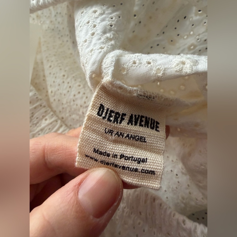 Djerf Avenue Broderie Pants in White - Picture 10 of 16
